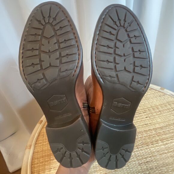 Born Shaunie Leather Boots In Cognac Sz 6 New W/O Tags - Picture 8 of 12